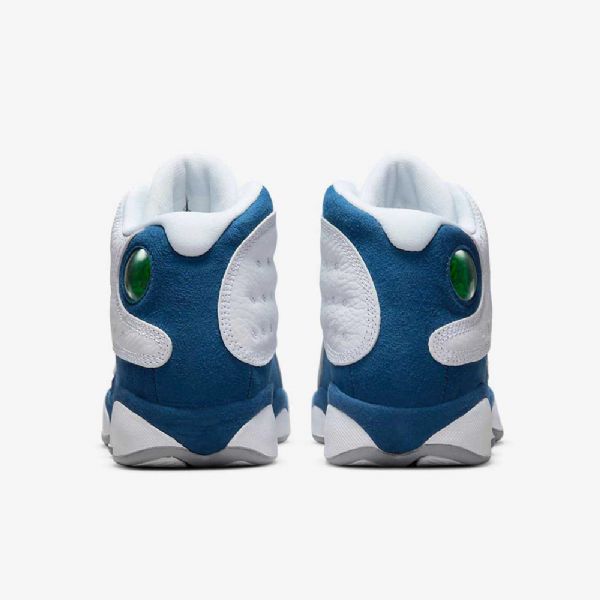 Nike Air Jordan 13 Retro Sko Til Børn Hvid Blå Lysegrå Rød