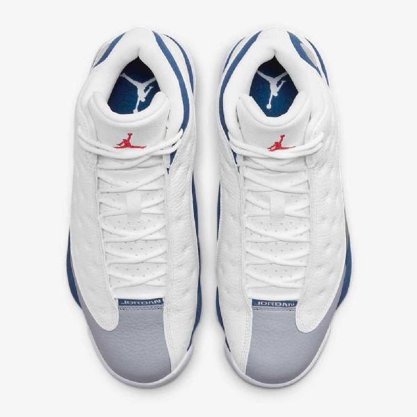 Nike Air Jordan 13 Retro Sko Til Mænd Hvid Blå Lysegrå Rød