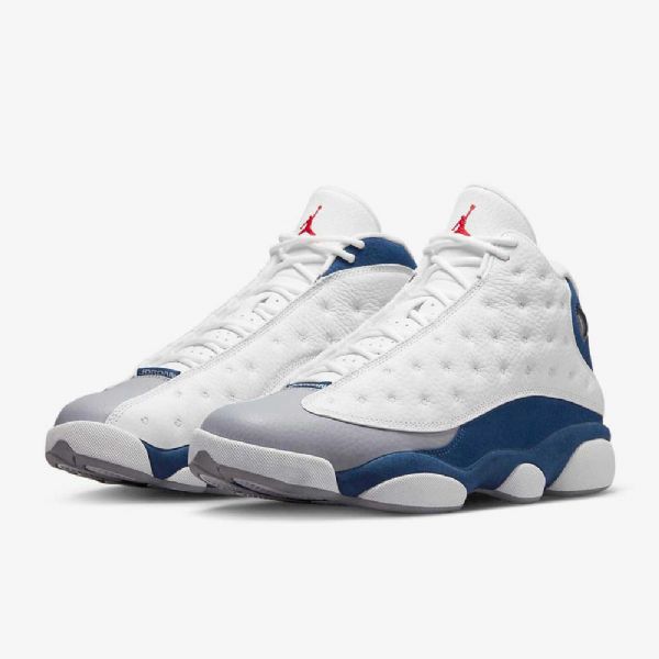 Nike Air Jordan 13 Retro Sko Til Mænd Hvid Blå Lysegrå Rød