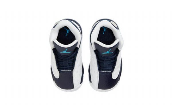 Nike Air Jordan 13 Retro Td Basketball Sko Til Børn Mørkeblå Hvid