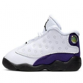 Nike Air Jordan 13 Retro Td Sko Til Børn Hvid Lilla