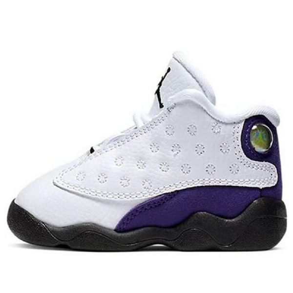 Nike Air Jordan 13 Retro Td Sko Til Børn Hvid Lilla