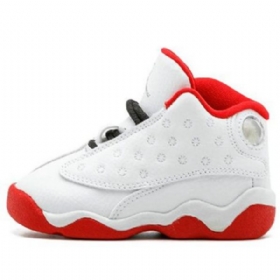 Nike Air Jordan 13 Retro Td Sko Til Børn Hvid Rød