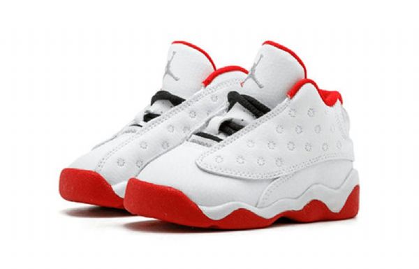 Nike Air Jordan 13 Retro Td Sko Til Børn Hvid Rød