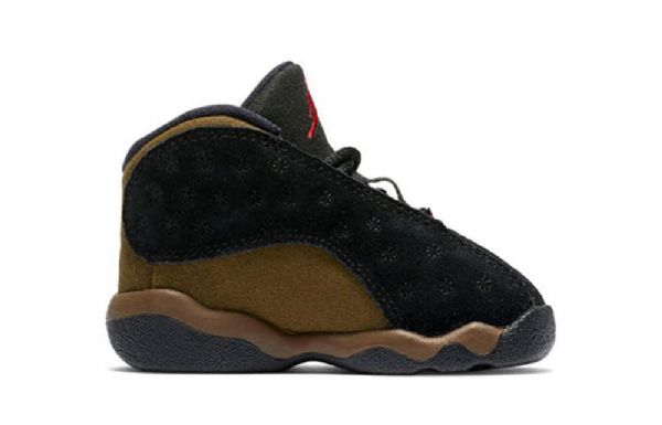 Nike Air Jordan 13 Retro Td Sko Til Børn Olivengrøn