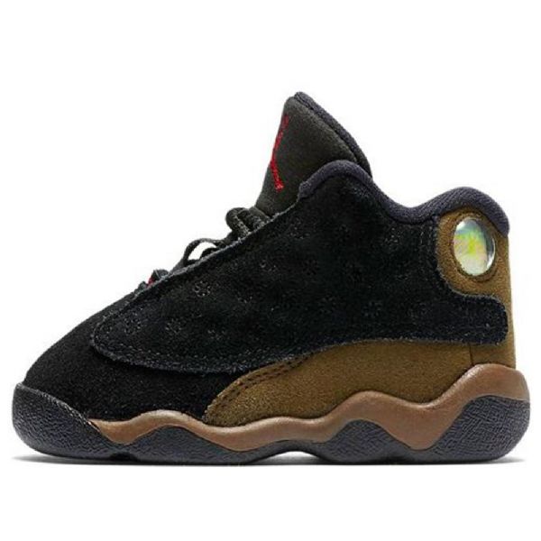 Nike Air Jordan 13 Retro Td Sko Til Børn Olivengrøn