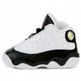 Nike Air Jordan 13 Retro Td Sko Til Børn Sort Hvid