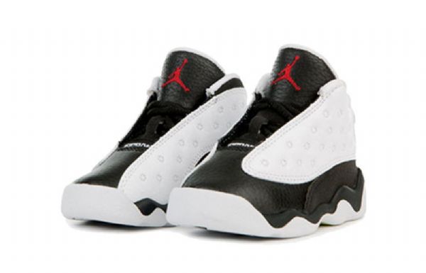 Nike Air Jordan 13 Retro Td Sko Til Børn Sort Hvid