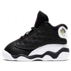 Nike Air Jordan 13 Retro Td Sko Til Børn Sort Hvid