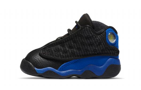 Nike Air Jordan 13 Retro Td Sko Til Børn Sort Kongeblå