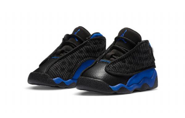 Nike Air Jordan 13 Retro Td Sko Til Børn Sort Kongeblå