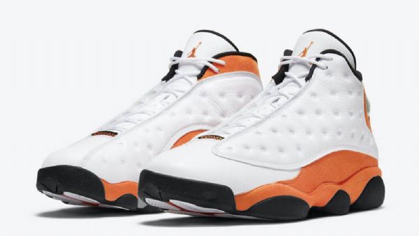 Nike Air Jordan 13 Starfish Sko Til Mænd Hvid Orange