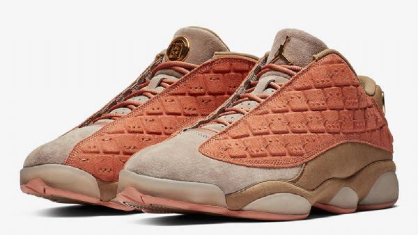 Nike Clot Jordan 13 Low Toppe Sepia Stone Sko Til Mænd Coral