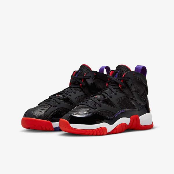 Nike Jumpman Two Trey Sko Til Børn Sort Mørk Hvid Rød