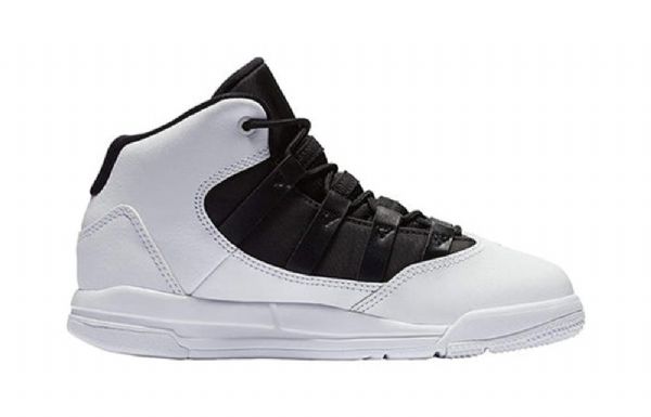 Nike Air Jordan Max Aura Bp Retro Basketball Sko Til Børn Hvid Sort