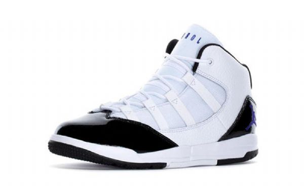 Nike Air Jordan Max Aura Bp Retro Basketball Sko Til Børn Hvid Sort