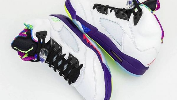 Nike Air Jordan 5 Alternate Bel-air Ghost Sko Til Damer Hvid Grøn