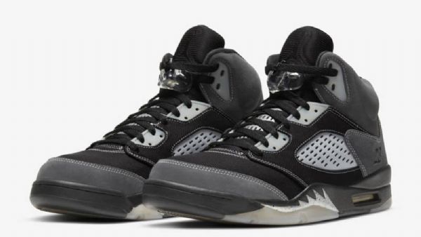Nike Air Jordan 5 Antracitsko Til Mænd Grå