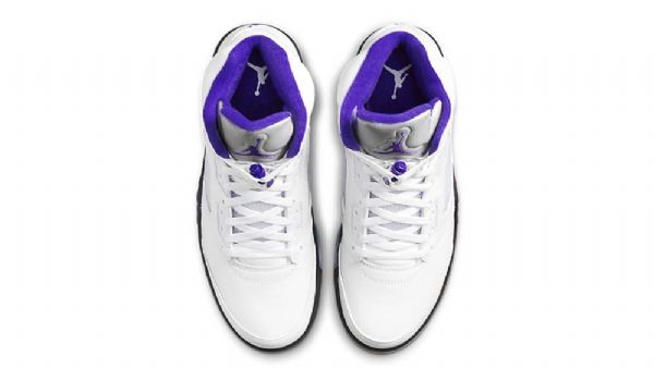 Nike Air Jordan 5 Concord Sko Til Mænd Sølv