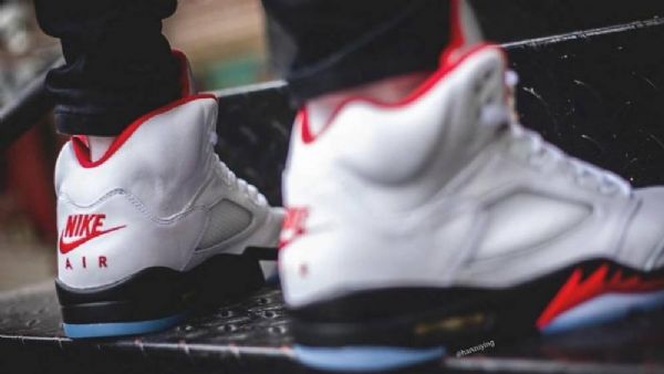 Nike Air Jordan 5 Fire 2020 Sko Til Mænd Rød