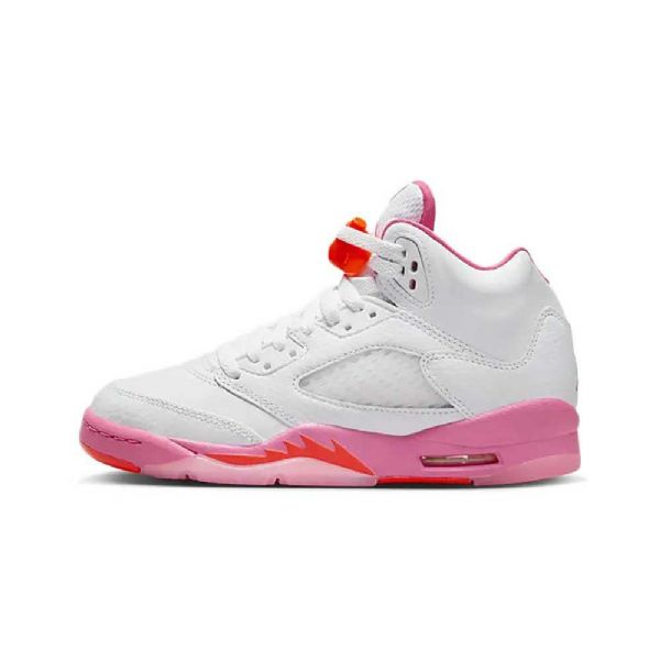 Nike Air Jordan 5 Gssicle Sko Til Damer Hvid Lyserød