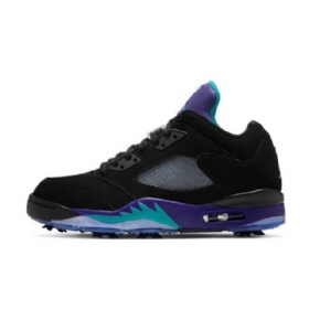 Nike Air Jordan 5 Low Tops Golf Grape Sko Til Mænd Sort Lilla