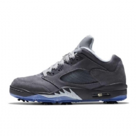Nike Air Jordan 5 Low Tops Golfsko Til Damer Grå
