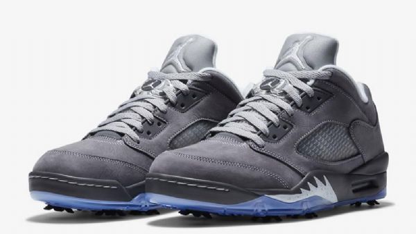 Nike Air Jordan 5 Low Tops Golfsko Til Damer Grå