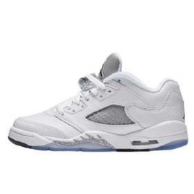 Nike Air Jordan 5 Low Tops Gs Sko Til Mænd Hvid Sort