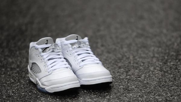 Nike Air Jordan 5 Low Tops Gs Sko Til Mænd Hvid Sort
