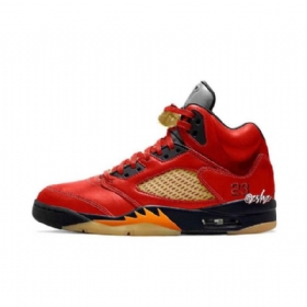 Nike Air Jordan 5. Marts Hendes Sko Til Mænd Rød Gul
