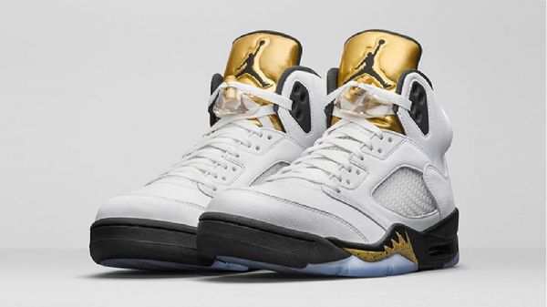 Nike Air Jordan 5 Olympic Sko Til Mænd Hvid