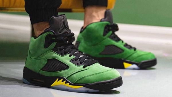 Nike Air Jordan 5 Oregon Ducks Elevate Sko Til Mænd Grøn