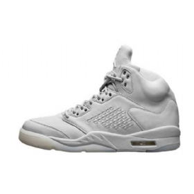 Nike Air Jordan 5 Premium Pure Platinum Sko Til Mænd Hvid