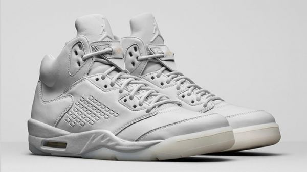 Nike Air Jordan 5 Premium Pure Platinum Sko Til Mænd Hvid