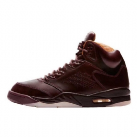 Nike Air Jordan 5 Premium Sko Til Mænd Burgundy