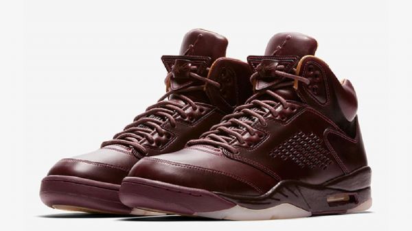 Nike Air Jordan 5 Premium Sko Til Mænd Burgundy