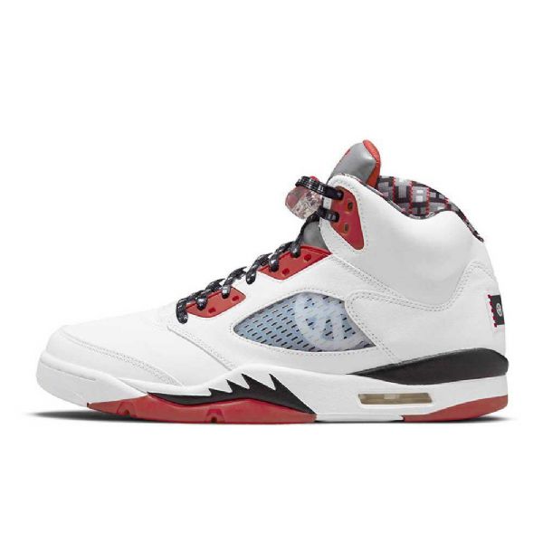 Nike Air Jordan 5 Quai 54 Sko Til Mænd Hvid