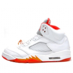 Nike Air Jordan 5 Retro Basketball Sko Til Damer Hvid