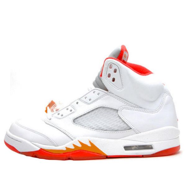 Nike Air Jordan 5 Retro Basketball Sko Til Damer Hvid