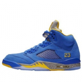 Nike Air Jordan 5 Retro Basketball Sko Til Mænd Blå