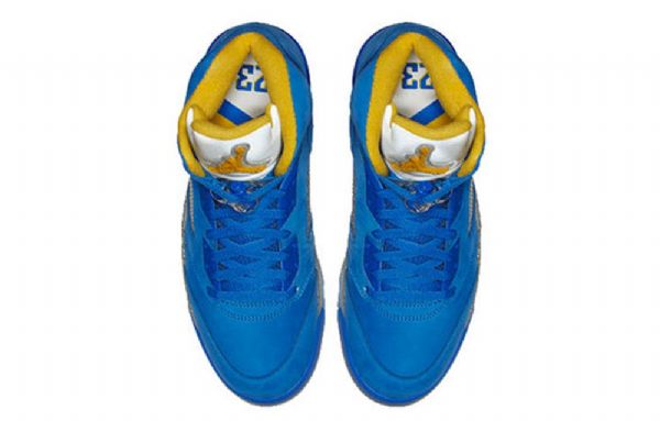 Nike Air Jordan 5 Retro Basketball Sko Til Mænd Blå