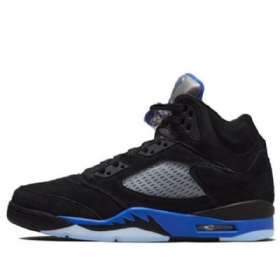 Nike Air Jordan 5 Retro Basketball Sko Til Mænd Blå
