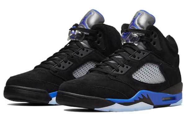 Nike Air Jordan 5 Retro Basketball Sko Til Mænd Blå
