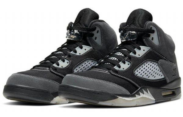 Nike Air Jordan 5 Retro Basketball Sko Til Mænd Grå