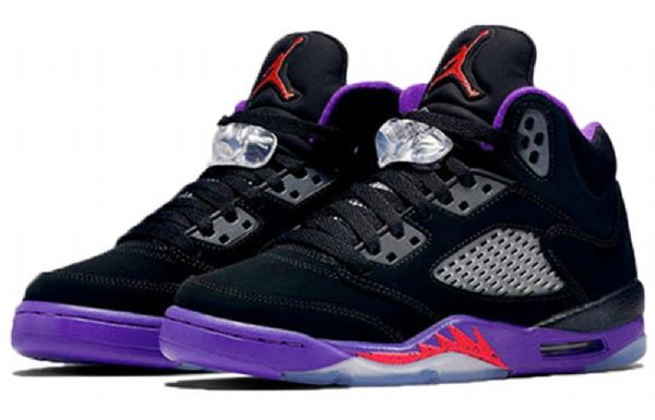 Nike Air Jordan 5 Retro Gg Basketball Sko Til Mænd Sort Lilla