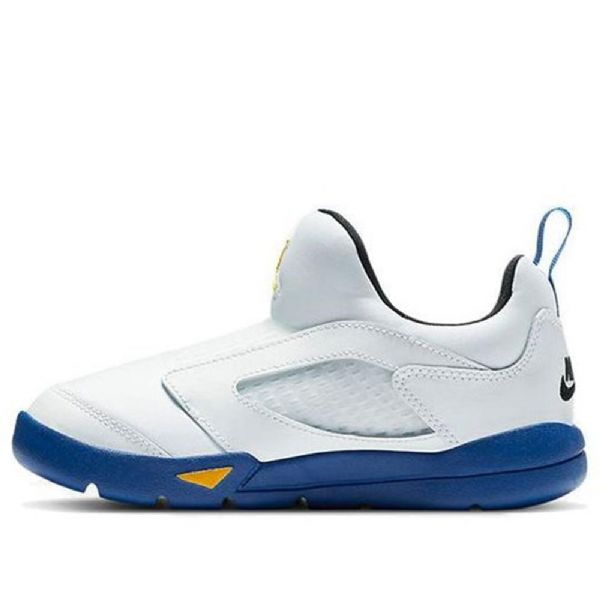 Nike Air Jordan 5 Retro Little Flex Bp Basketball Sko Til Børn Hvid Blå