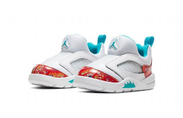 Nike Air Jordan 5 Retro Little Flex Td Sko Til Børn Hvid