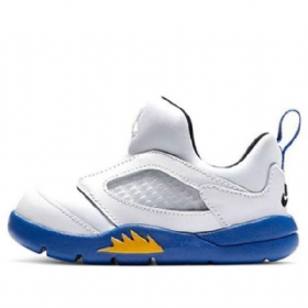 Nike Air Jordan 5 Retro Little Flex Td Sko Til Børn Hvid Blå
