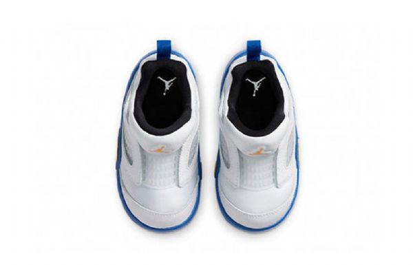 Nike Air Jordan 5 Retro Little Flex Td Sko Til Børn Hvid Blå